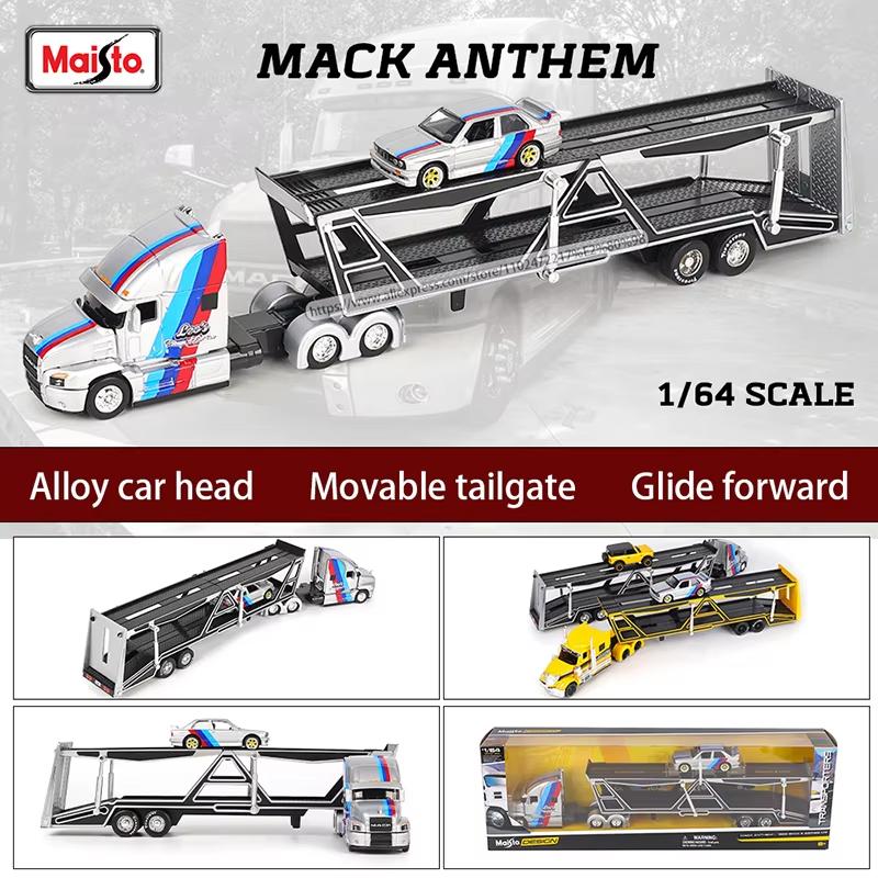 Maisto 1:64 NEW MACK Anthem/International  Transport Casting Manufacturing Trailer Model Simulation Model Alloy Car Collection