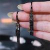 Neue Exquisite Schwarz Grau Kristall Einfache Geometrische Ohrringe für Damen Personalisierte Tägliche Accessoires Party Schmuck Geburtstagsgeschenke