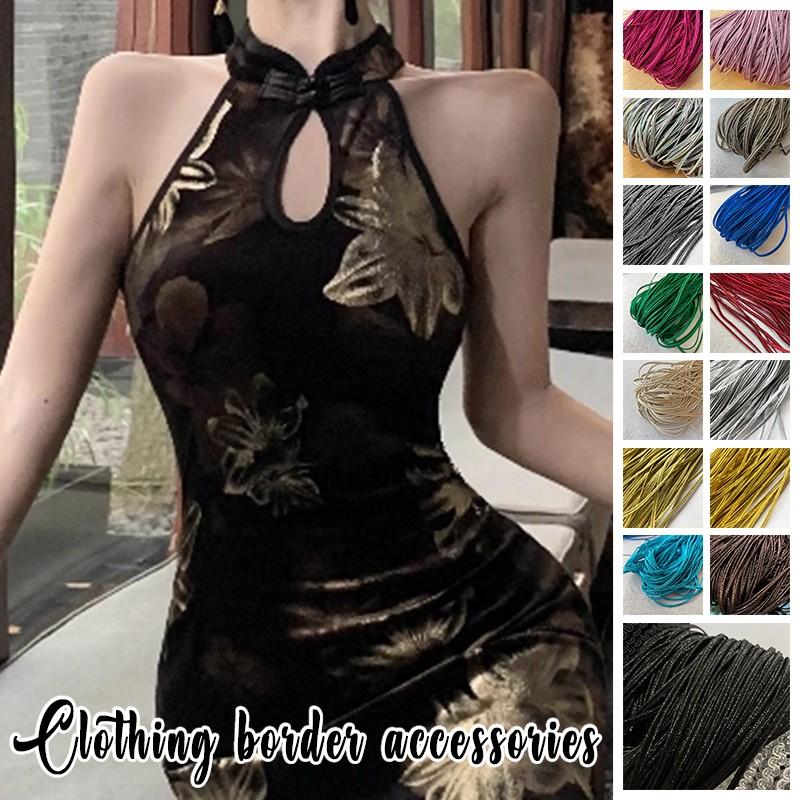 3mm Thin Rope Diy Clothing Ribbon Exquisite Piping Cord for Cheongsam Dress Uniform Edge Trim Clothing Accessory 10M Long