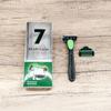 Verbessern Sie Ihre Rasurroutine mit 7-Klingen-Kopfset und Gummi-Griff-Pflege