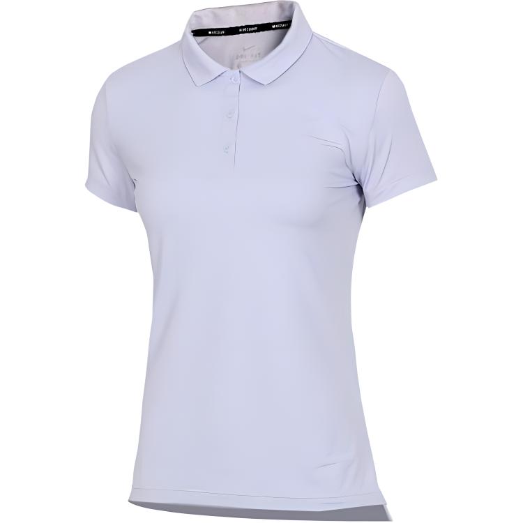 Nike Polo Shirts Women s Purple Polo Collar Moderate Straight Fit 830422-508 S
