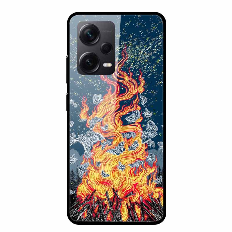 Tempered Glass Cases For Redmi Note 12 Pro Plus 5G Covers Note12 Hard Back Covers for Xiaomi Redmi Note 12 Pro Capas Protective