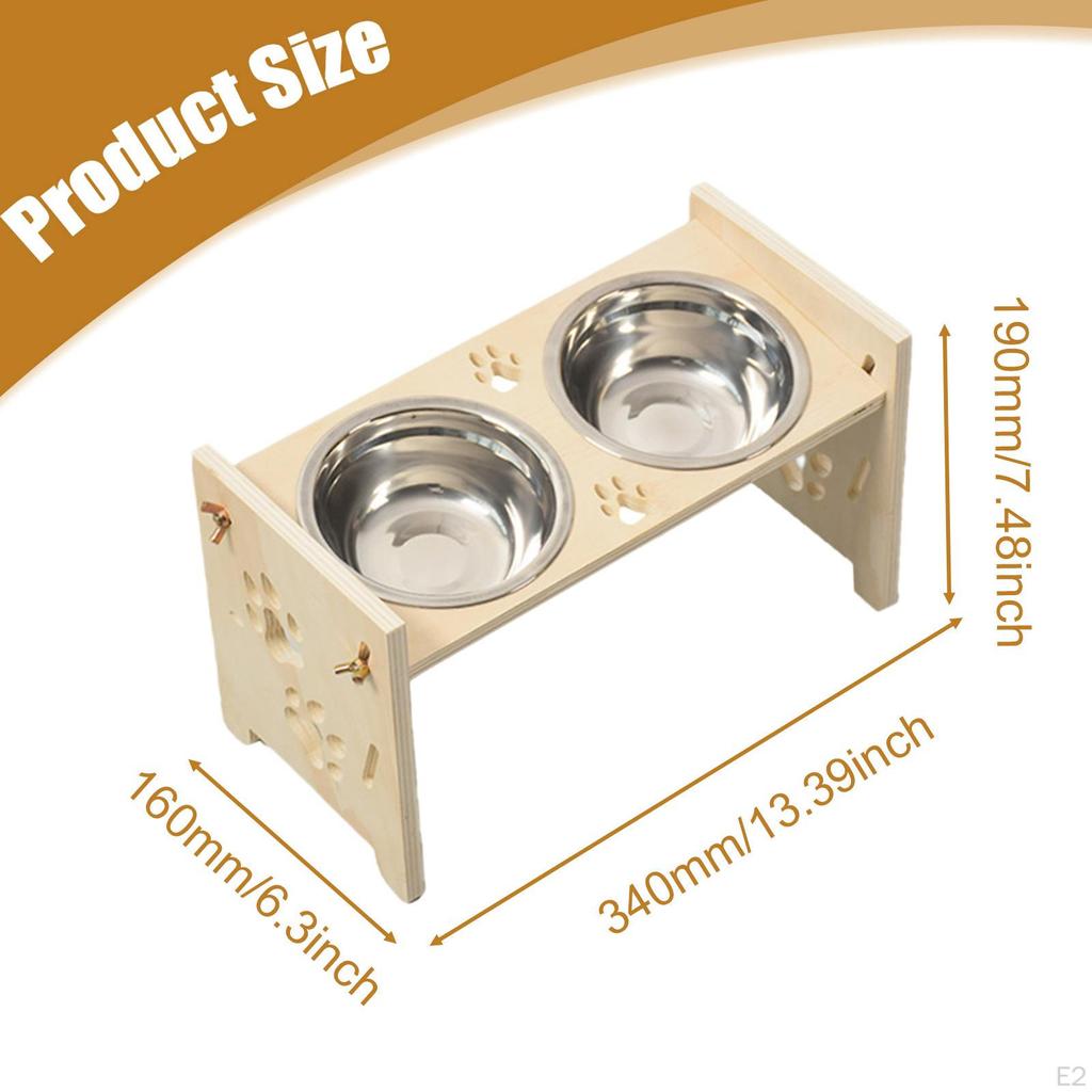 Elevated Cat Bowls Feeding Raised Station Pet Feeder for Dogs Cats