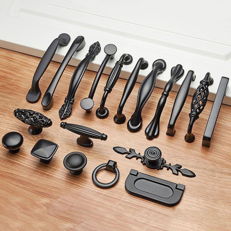 High-quality Zinc Alloy Matte Black Nickel Kitchen Cabinet Handle For Versatile Use