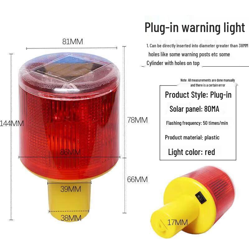 

JS-05 Solar LED Warning Strobe Light (40mm, 2-Pack)