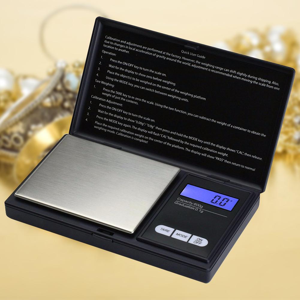 Mini Jewelry Scale 500g 0.01g 1kg 0.1g Electronic Stainless Steel Digital Scale Jewelry Gold Gram Balance Portable Kitchen Scale