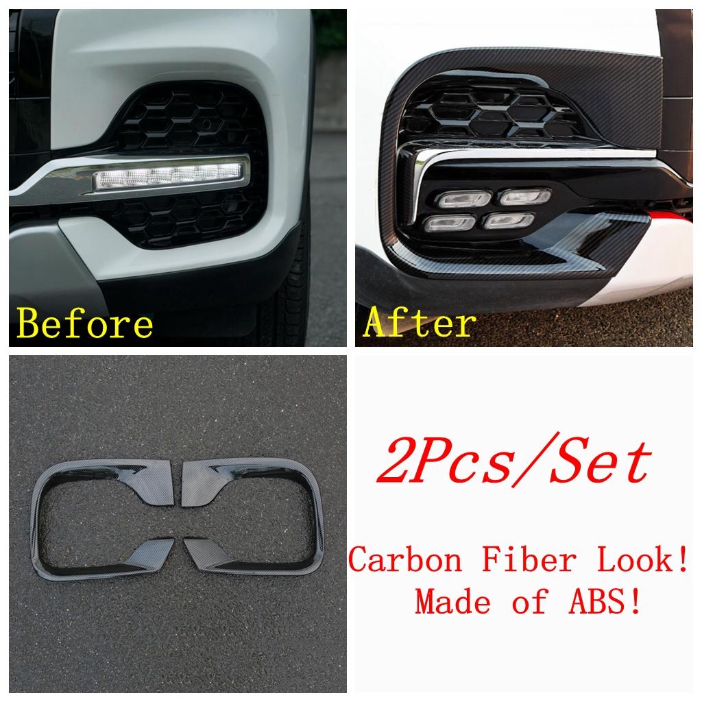 Car Front Fog Light Lamp Frame Decoration Cover Kit Trim ABS Chrome Accessories Exterior Fit For Chery Tiggo 8 2018