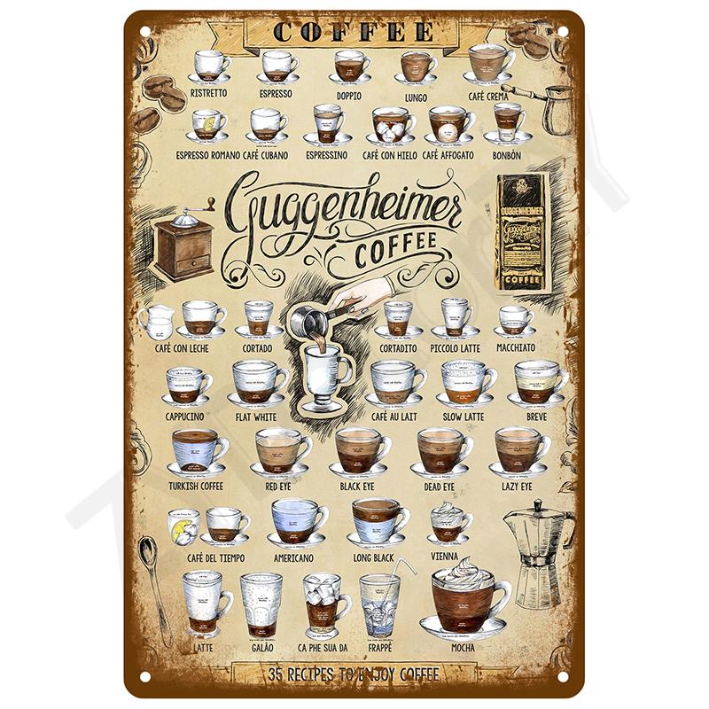 Retro Tin Sign Vintage Metal Signs Plates Posters House Interior Bathroom Wall Art Mural Aesthetic Room Home Decor Decorations