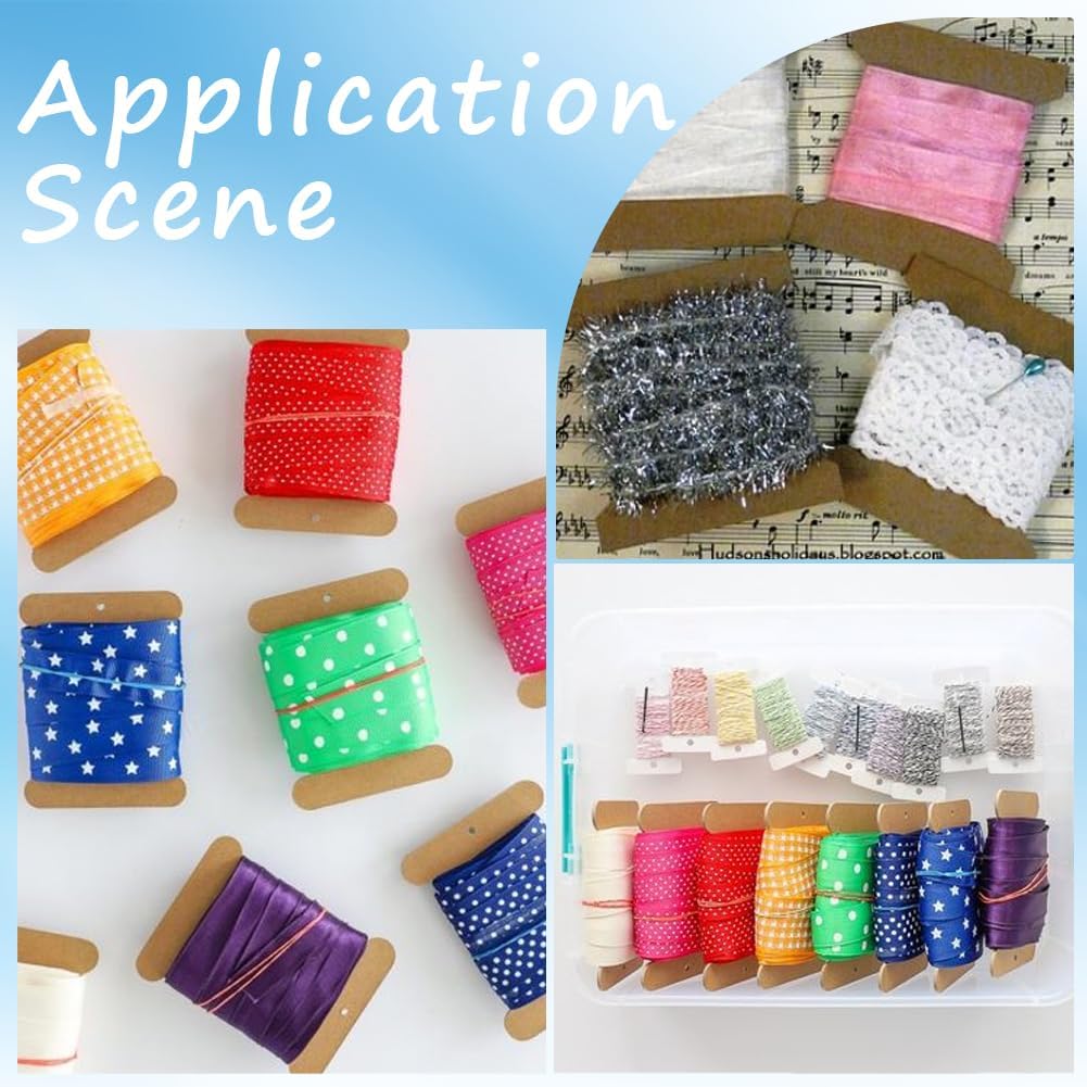 

SUNNYCLUE 50 шт. Картонные катушки оптом Плоские катушки для ниток Крафт-бумага Мулине Вышивка Лентодержатель Пряжа Шнуры Леска Органайзеры Картонные нитки