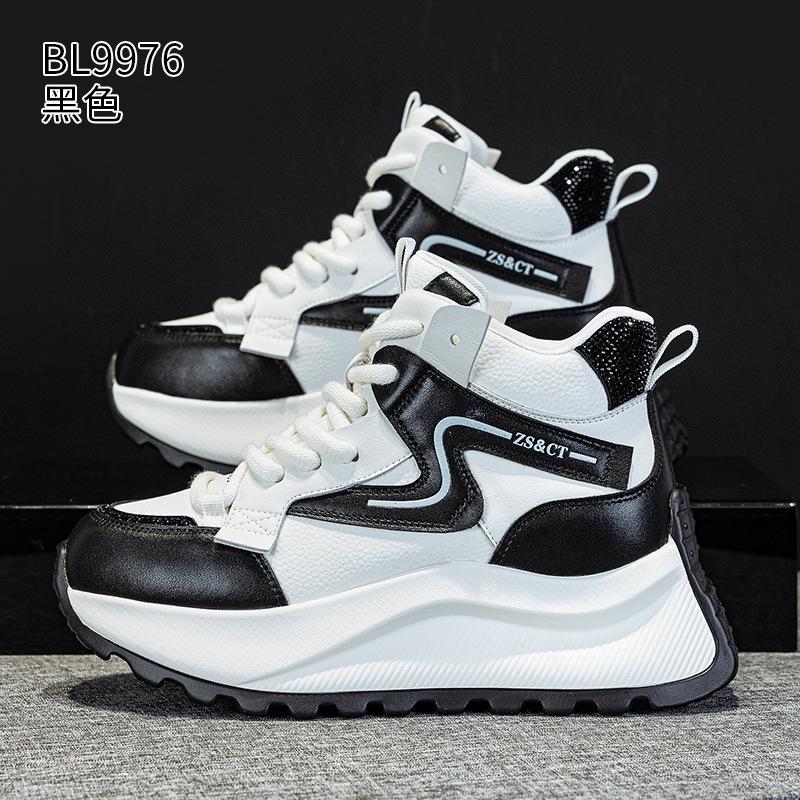 High-top Dad Shoes Spring and Autumn New Casual Thick-soled Height-increasing Small Sports Board Shoes