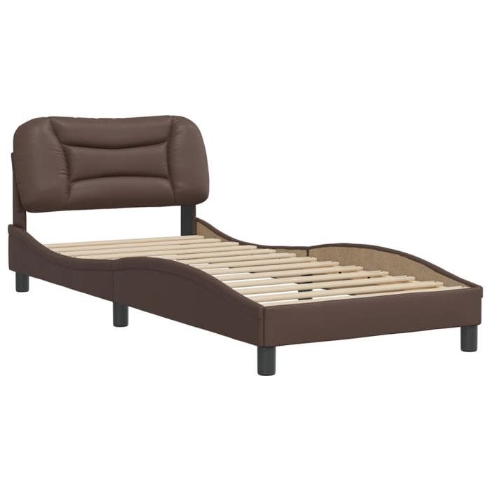 VidaXL Bed Frames with Headboard, Upholstered Bed, Slat Base, Single Bed, Adult Bedroom Bed 3207976
