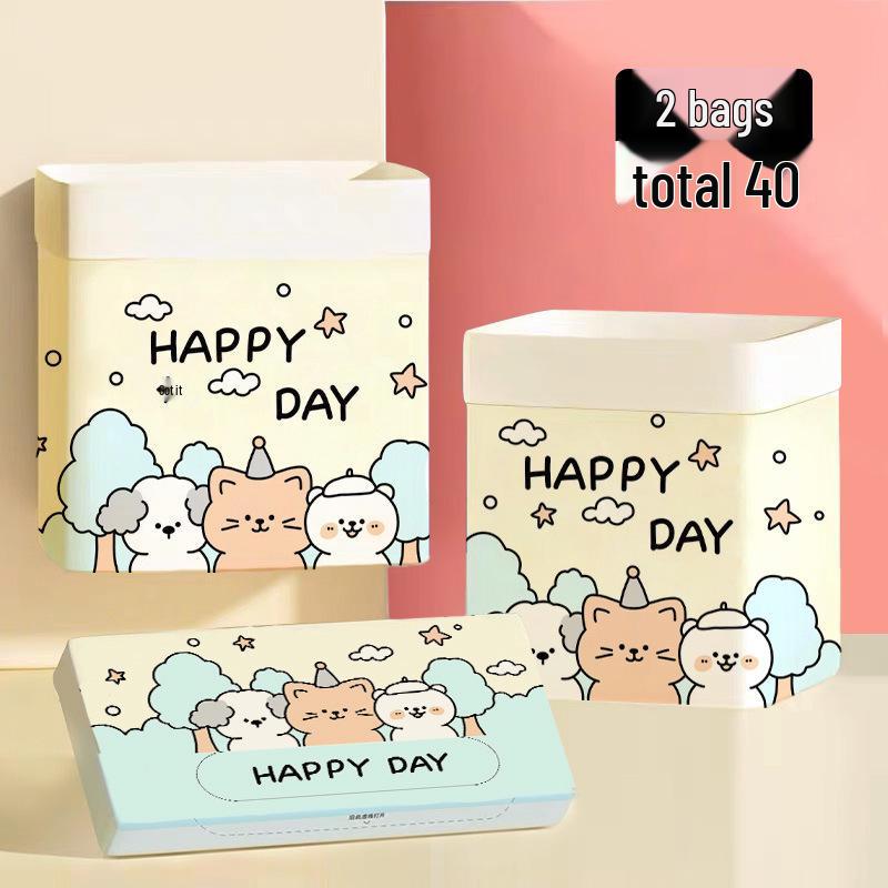 Portable Dual-Use Self-Standing Desktop Trash Can with Adhesive Backing