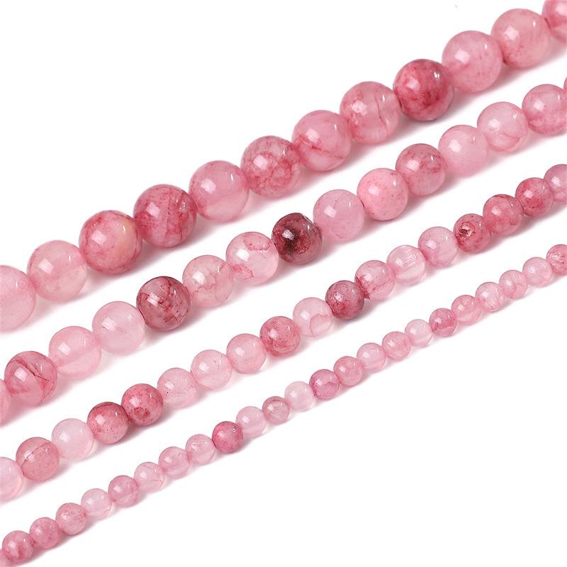 Synthetic Stone Round Beads for DIY Jewelry: Loose Beads with Straight Holes for Handmade Bracelets, Necklaces, Pendants, and More