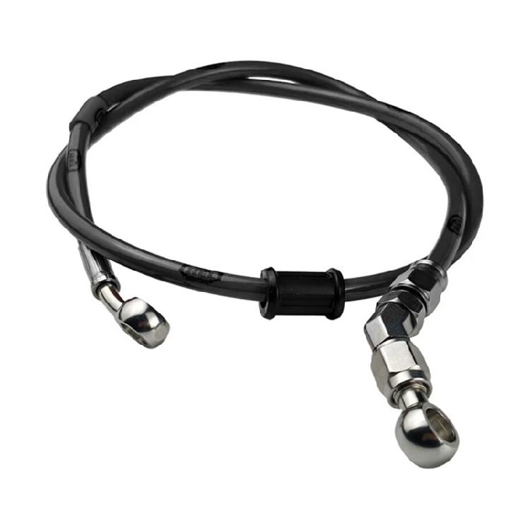 Motorcycle Braking System Steel Reinforced Brake Hose Flexible Rubber Cover High Pressure Resistance Easy Mount Design