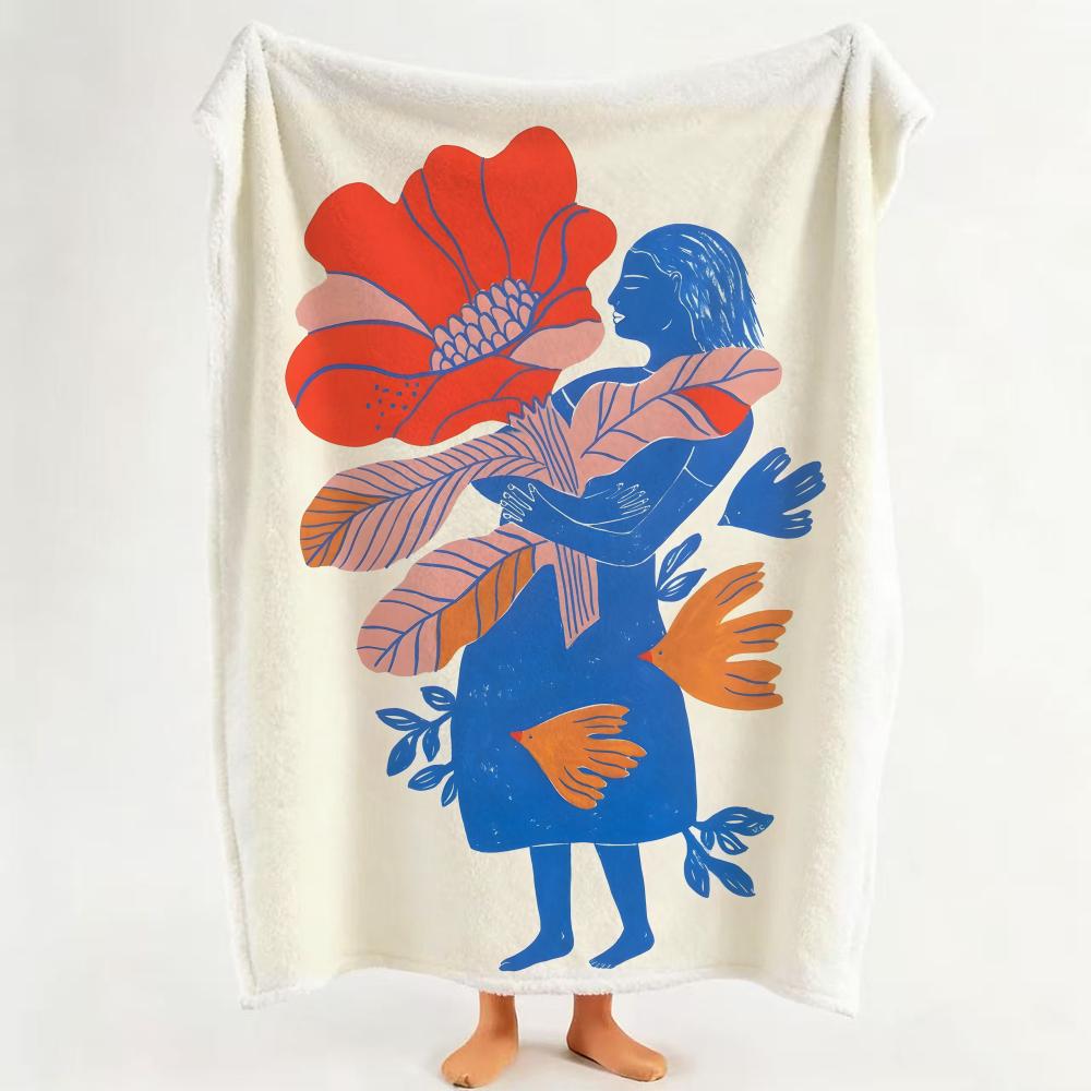 Illustrator V Virginie Cognet Throw Flannel Throw Blanket Suitable for Sofa Living Room Bedroom