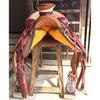 Rough Out Western Leather A Fork Wade Tree Roping Ranch Saddle