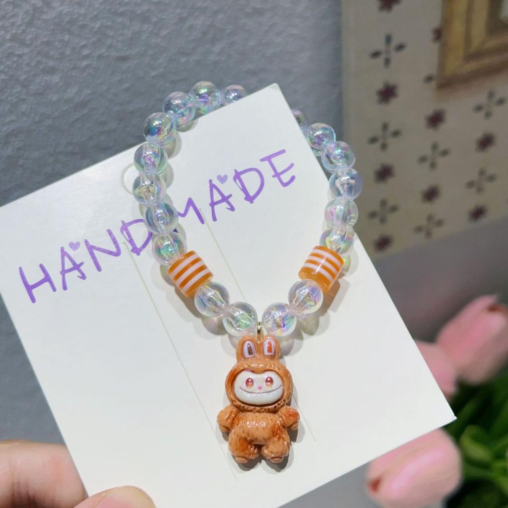 2025 New Style Labubu Bracelet Cute Acrylic Beaded Student Korean Sisters BFF Friendship Bracelet
