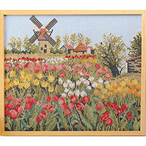 Olympus Cross Stitch Embroidery Kit, Landscape Series, Dutch Holiday, Blue, 7124