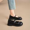 Leather Women's Women's Buckle Flat Casual Shoes Women's Mary Jane Women's Shoes Single Shoes Women's