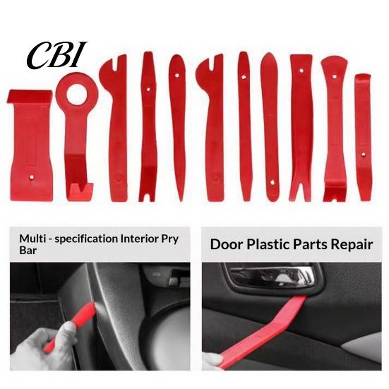 Car Door Panel Pry Tool Kit 19Pcs Trim Removal Set with Pick & Clip Tool, Sticker Scraper, Automotive Plastic Interior Fastener for Stereo,