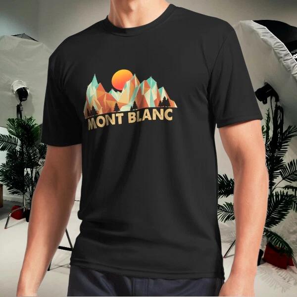 Men s and Women s T-shirts Mont Blanc mountain climbing gift L