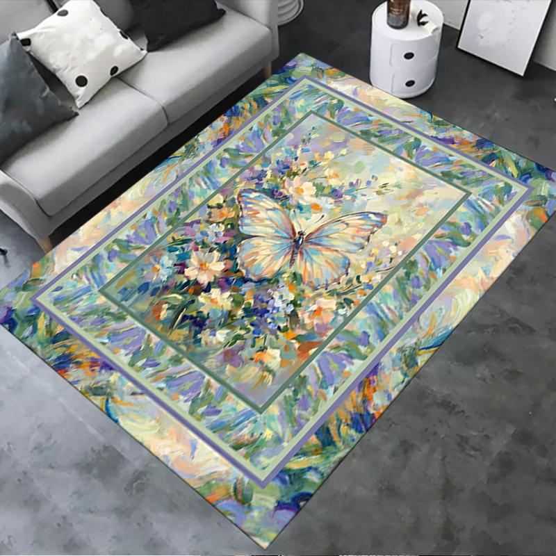 2025 New Butterfly Decoration Carpet Rug for Living Room Bedroom Home Sofa Decoration,Kids play Non-slip Floor Mat41