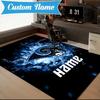 Custom Name Rams Team Spirit Rug Game Carpet, Floor Mat for Bedroom Living Room Entryway Rug, Home Decor Idea Gift for Christmas Birthday