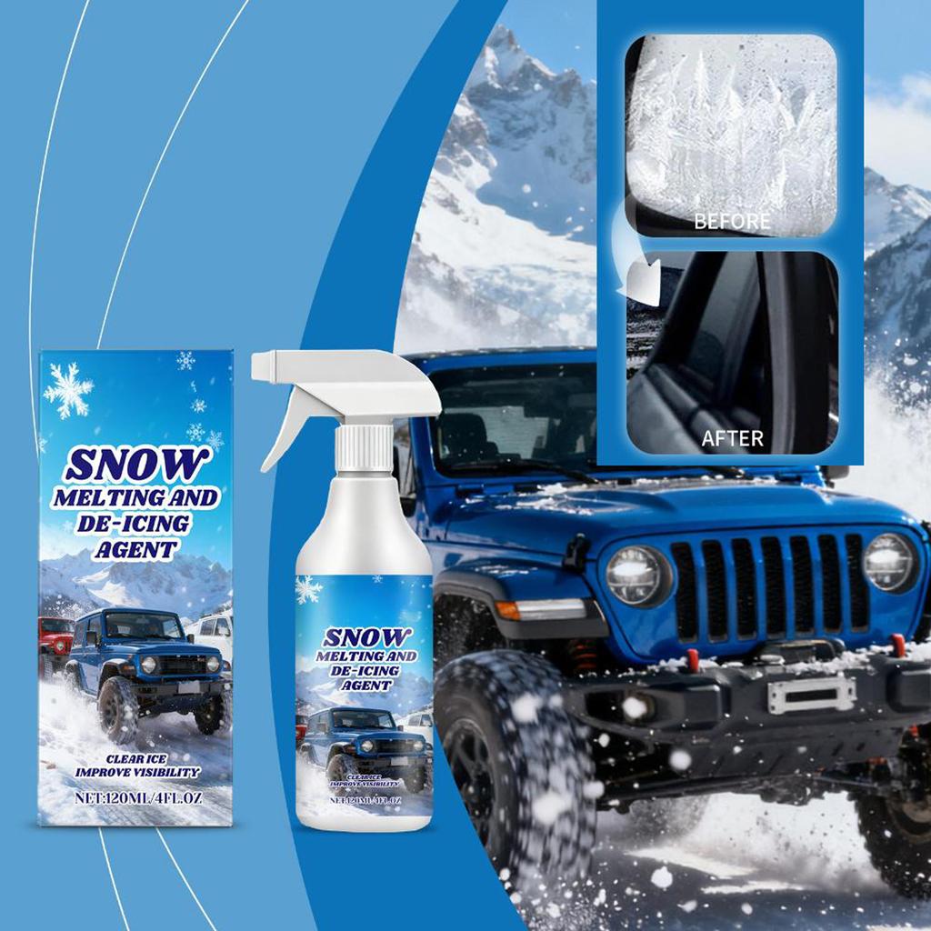 Car Snow Melting And -icing Spray  Specially Designed For Car Rearview Mirrors  -icing And Snow Melting  Fast And Portable 120ml
