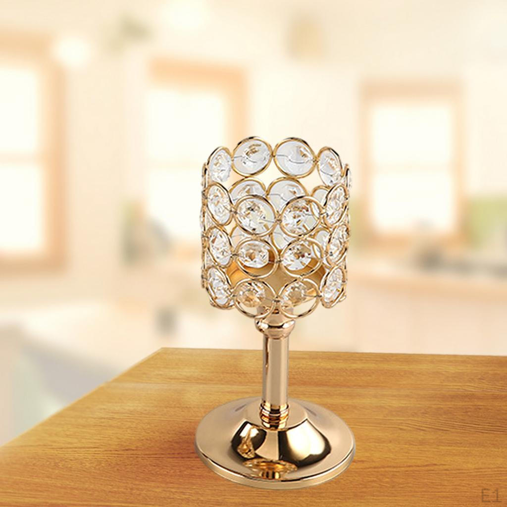 Crystal Candle Holder Decor Plating Table Centerpiece Candlesticks for Wedding, Dining Room,