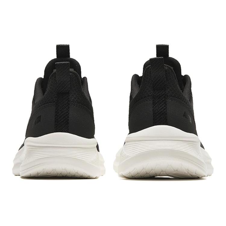New Anta Running Collection Cushioned Slip Resistant Low Top Running Shoes Men's Black White 912425513-2