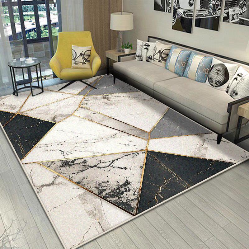 Nordic Geometric Carpet Living Room Luxury Home Decor Sofa Bedroom Rug Children Room Non-slip Washable Soft Floor Mat Bedside