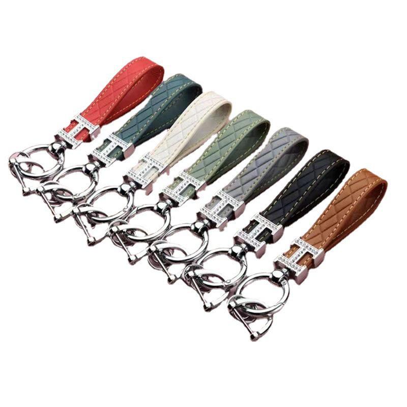 Douyin Live Stream Celebrity H Buckle Full Diamond Car Keychain