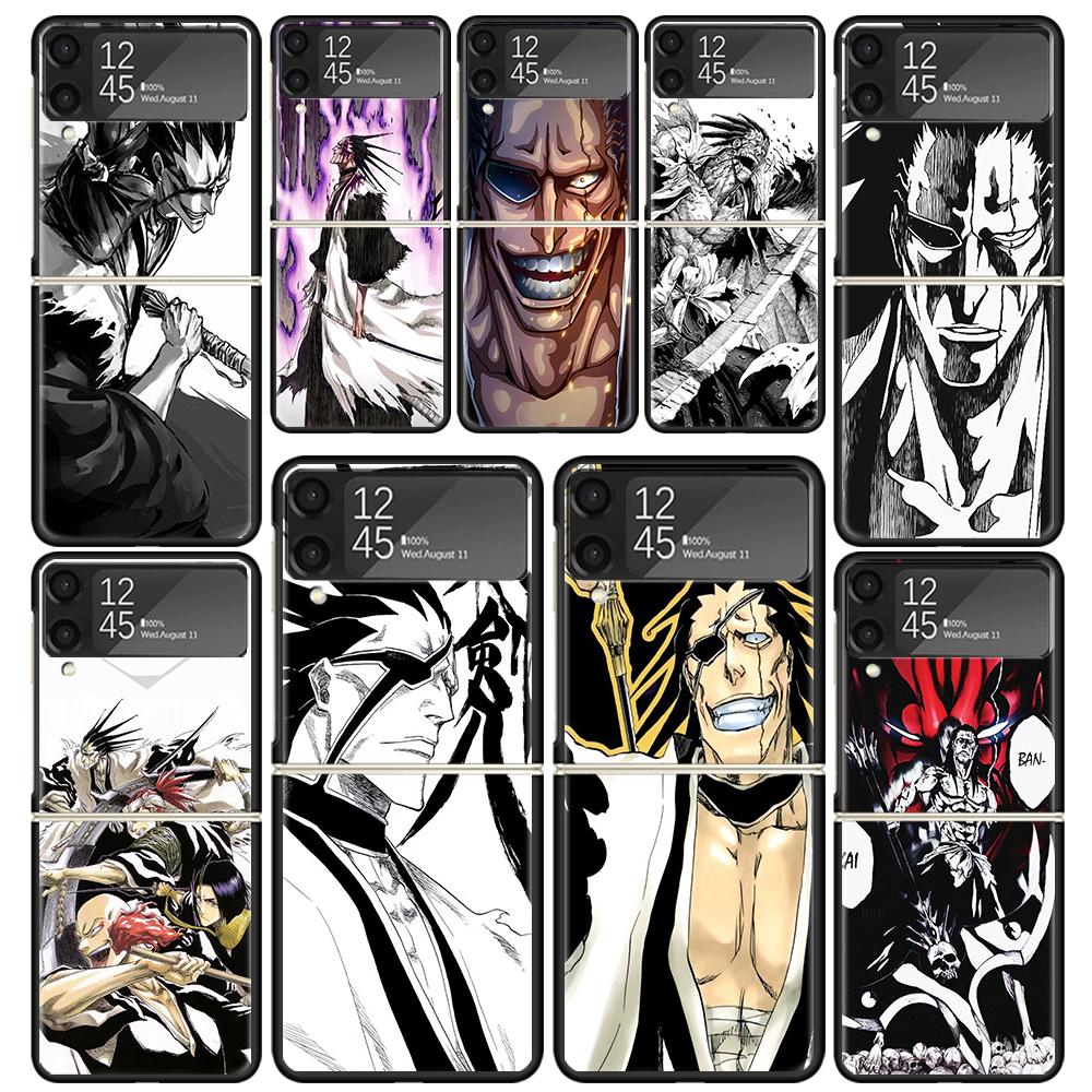 Bleach Zaraki Kenpachi Clear Phone Case For Samsung Z Flip 7 6 5 4 3 Galaxy ZFlip7 ZFlip6 ZFlip5 ZFlip4 ZFlip3 5G Print Cover Z