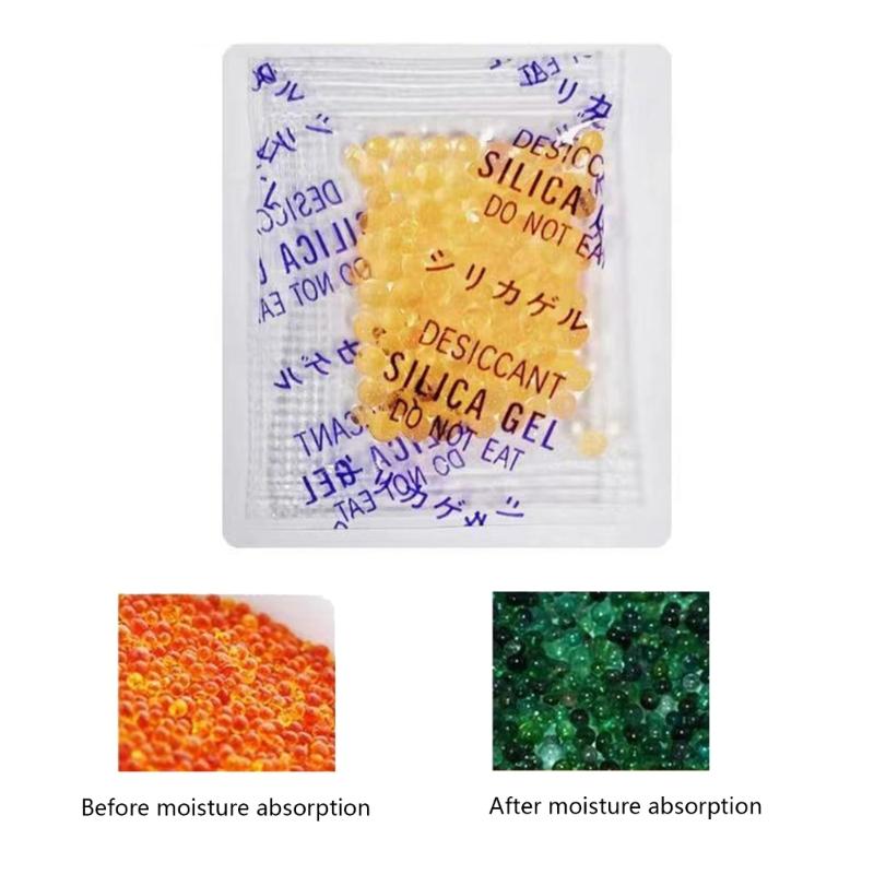 100 bustine di gel di silice Bustine essiccanti Microonde Reattiva Rapidamente Bustina Essiccante per Controllo Umidità Conservazione Cibo