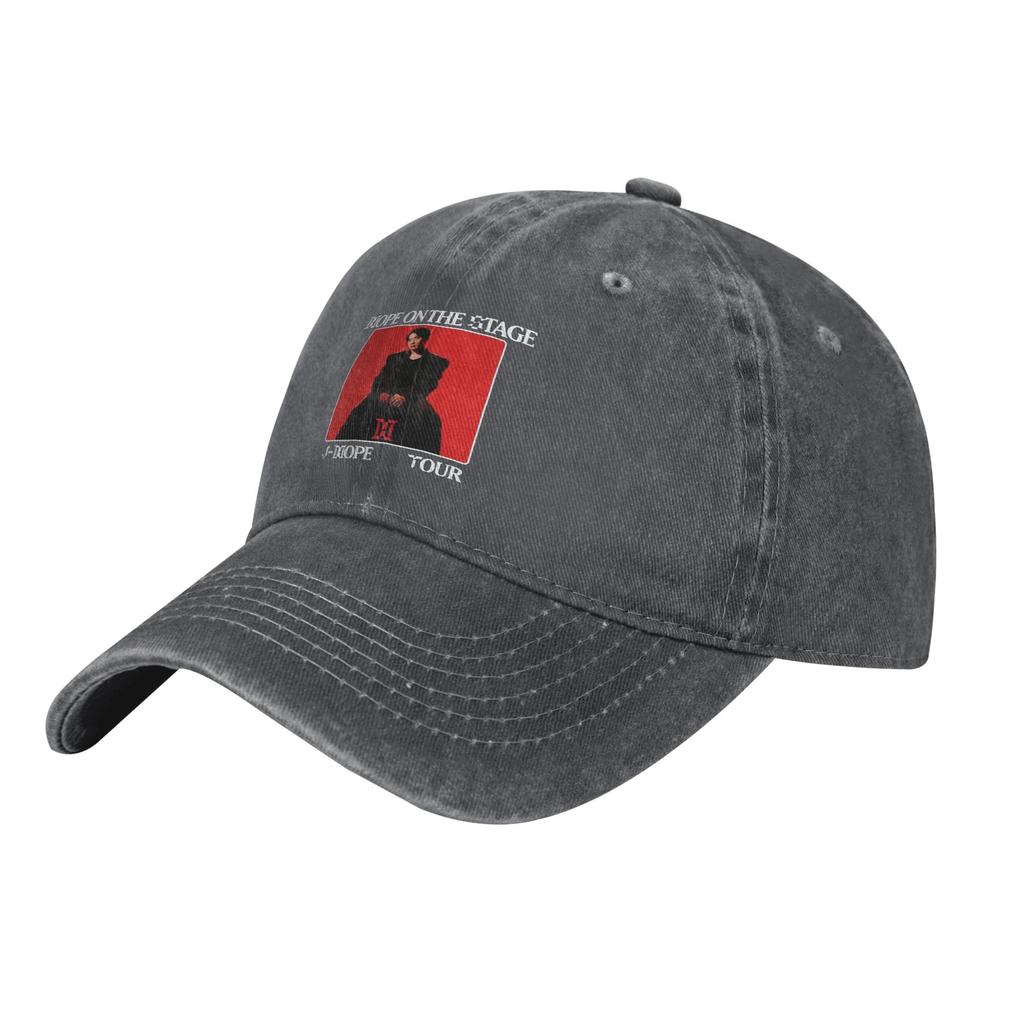 Hope on the Stage J-hope World Tour Men Women Baseball Caps  Denim Hats Cap Casual Outdoor Workouts Adjustable Fit Cap