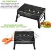 Tragbarer BBQ-Holzkohlegrill aus Edelstahl, kleines Mini-BBQ-Werkzeugset, Kochen im Freien, Camping, Picknick, Strand, tragbarer BBQ