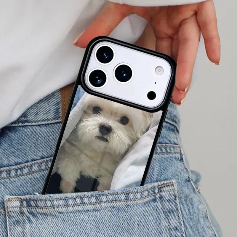 Maltese Dog Puppy Cute Phone Case for iPhone 17ProMax 12 13 14 15 16e 17 Pro Max Plus Air Cover
