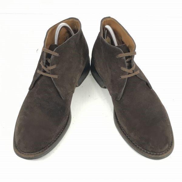 Royal Warrant Van Bommel Goodyear Welted Suede Leather Chukka Boots/26.0/Dark Brown/(USED)