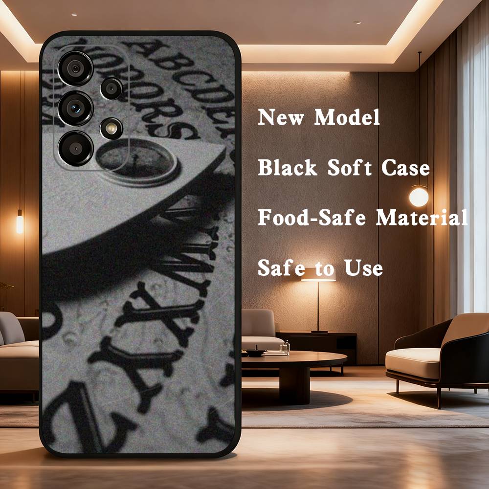 Supernatural Art Ouija Board For Samsung Galaxy A73,31,71,53,32,72,Note,22,41,8,9,52,J7,Soft Black Silicone Cover Case