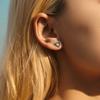 Simple 925 Sterling Silver Exquisite Romantic Turquoise Hearts Stud Earrings For Women Birthday Gifts Jewelry
