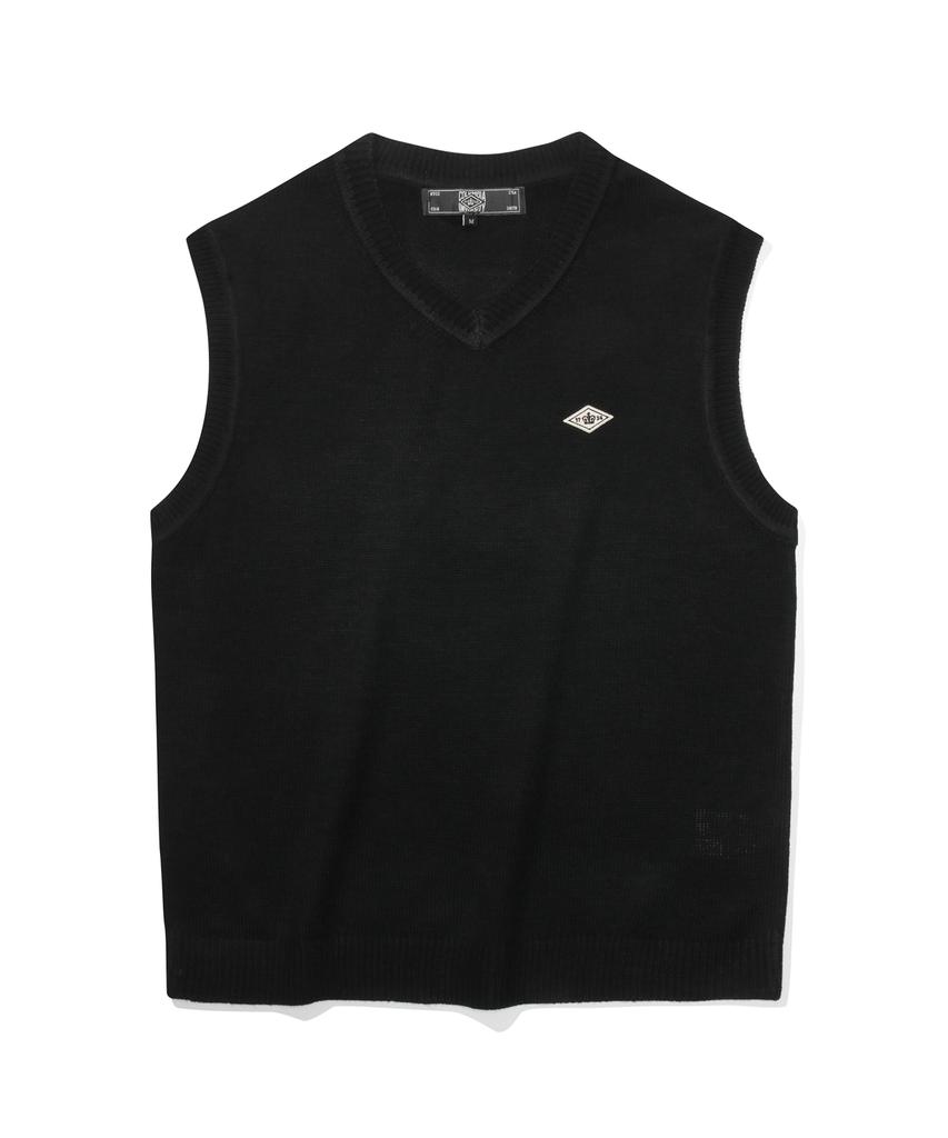 Columbia University 1754 Crown V Neck Vest Sweater Black