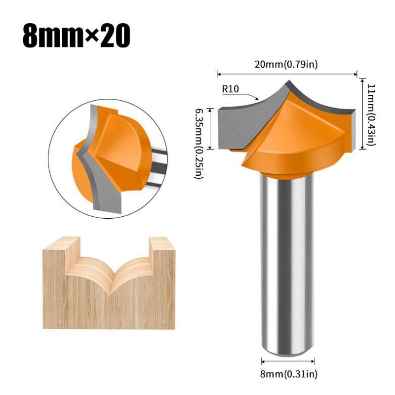 8mm Shank Woodworking Router Bit Set Tip Engraving Knife Door Plate Knife Numerical Control Engraving Machine Tools
