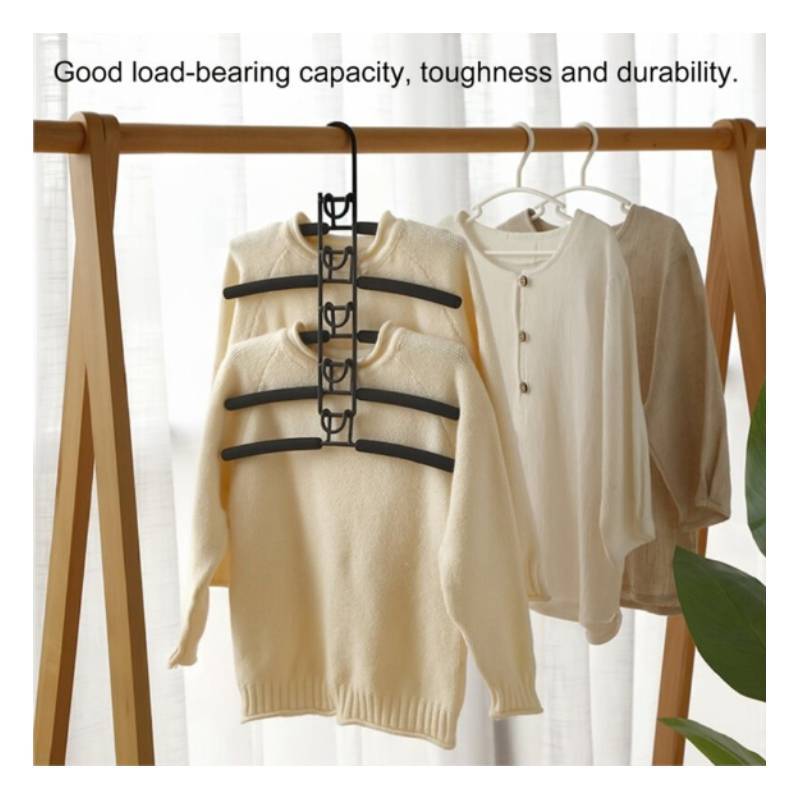 Modern Minimalist Multi Layer Clothes Hanger With Anti Slip Design For Laundry Room