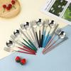 Black and Three-piece Set (black Box) Single Stainless Steel Portable Cutlery Set Chopsticks Three-piece Set Fork Spoon Chopstick Box Student Storage