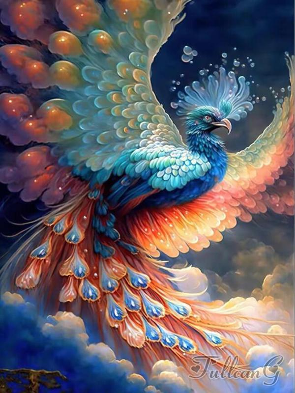 Diamond Painting New Arrivals Animal Peacocks Phoenix Diy Full Square Round Drill Rhinestone Embroidery Mosaic Cross Stitch Kits Wall Decor FG1801