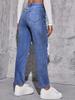 Women's 2024 Trendy High-Waist Washed Ripped Straight-Leg Jeans