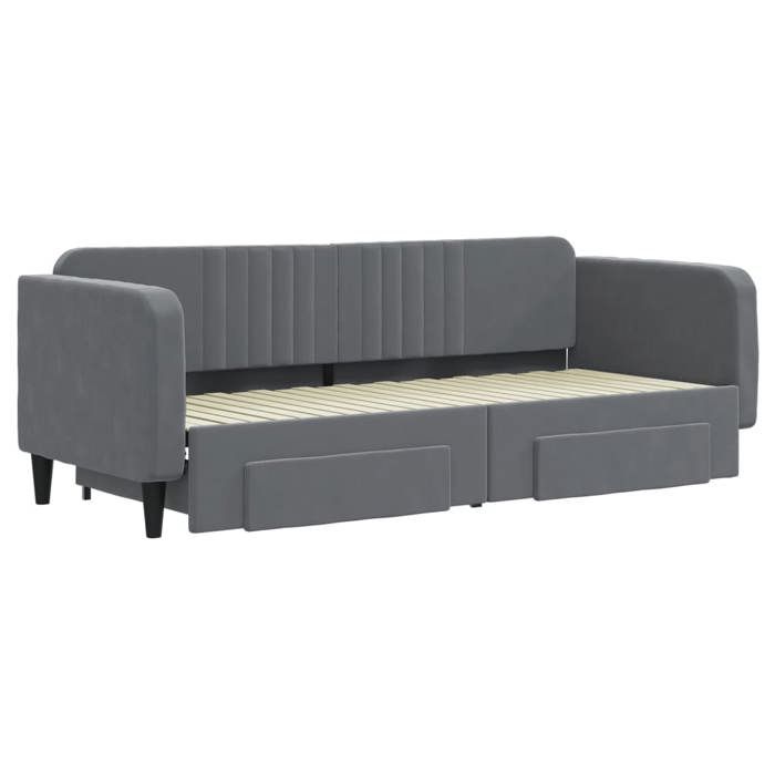 VidaXL Daybed with Trundle Bed and Drawers, Sofa Bed with Storage, Guest Bed, Bedroom Living Room Furniture, Modern, 3197105
