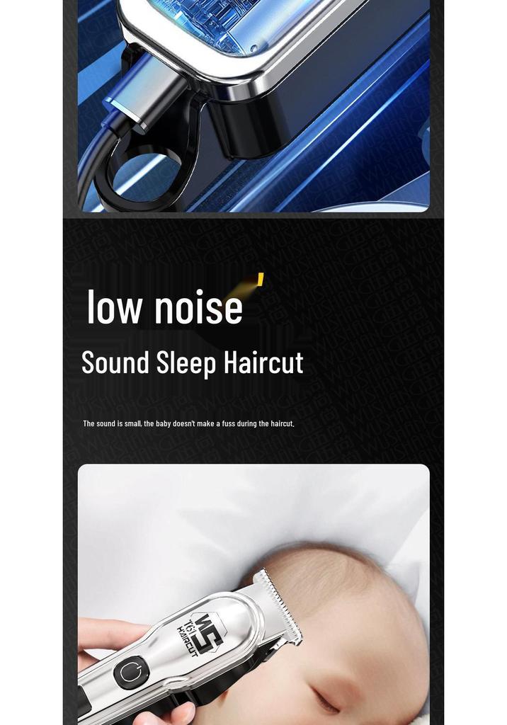 Professional Electric Hair Clipper & Trimmer with Oil Head Carving for Bald Heads