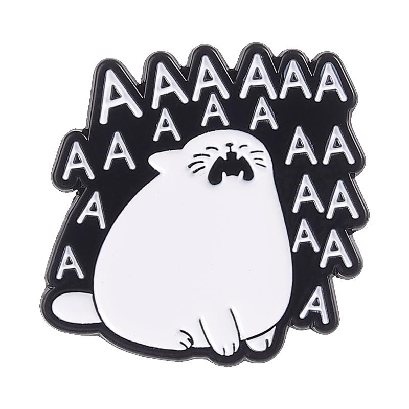 

Animal Quotes Series Enamel Pins Registered Silly Goose Chubby Cat Golden Retriever Coffee Frog Brooch Lapel Badge Jewelry Gifts