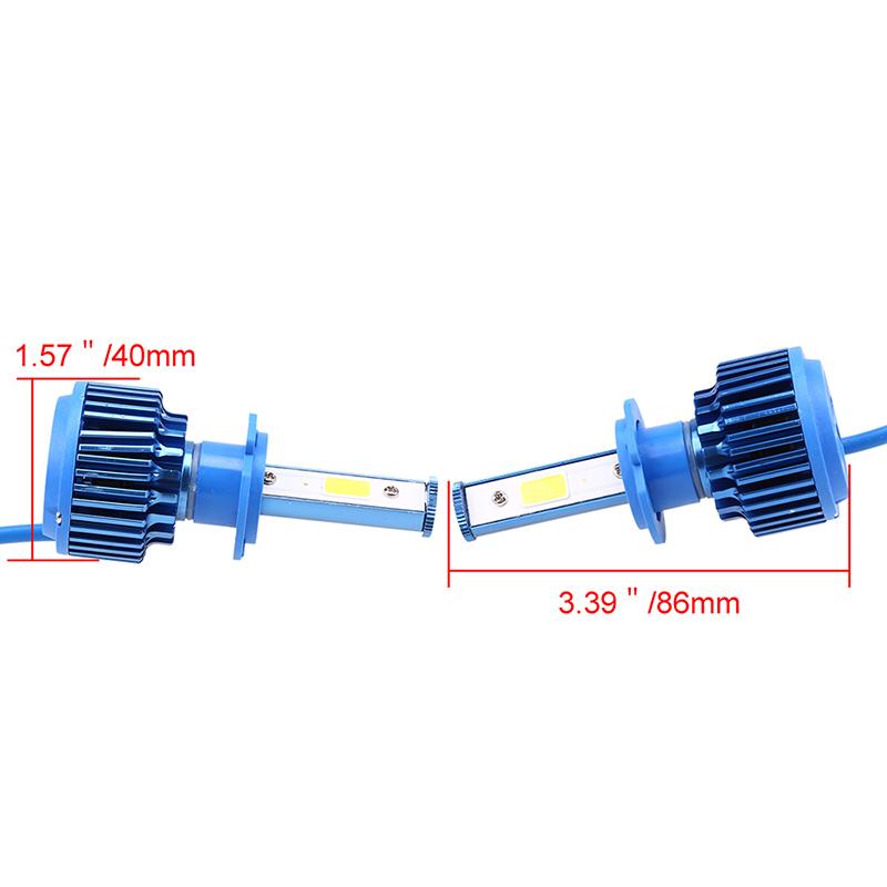 Car LED Headlight Bulb 9006 HB4 H1 H4 Hi-Lo H11 H7 H3 6000K White Beam 40W 12V 24V Universal Fog Lamp Car Accessories